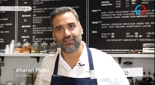 השף אהרן פוליטי בראיון לטלוויזיה השוויצרית על המסעדה בז'נבה